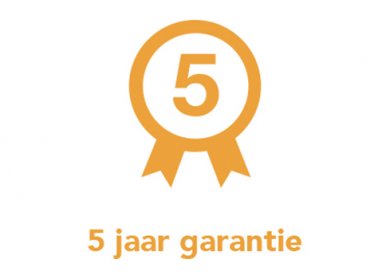 5 jaar garantie