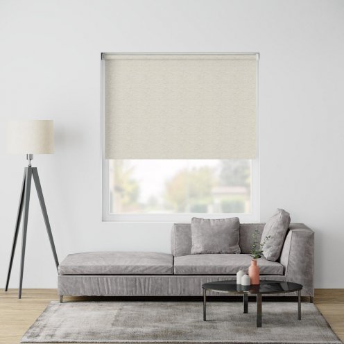 Rolgordijn ecru gemêleerd verduisterend - 60x190cm