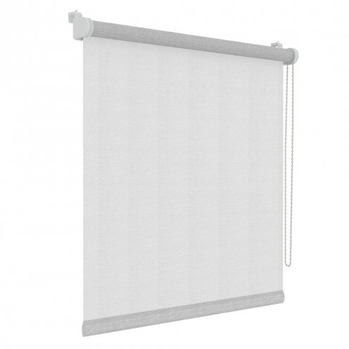 Rolgordijn voor draai-kiepraam linnen gebroken wit transparant - 37x160cm