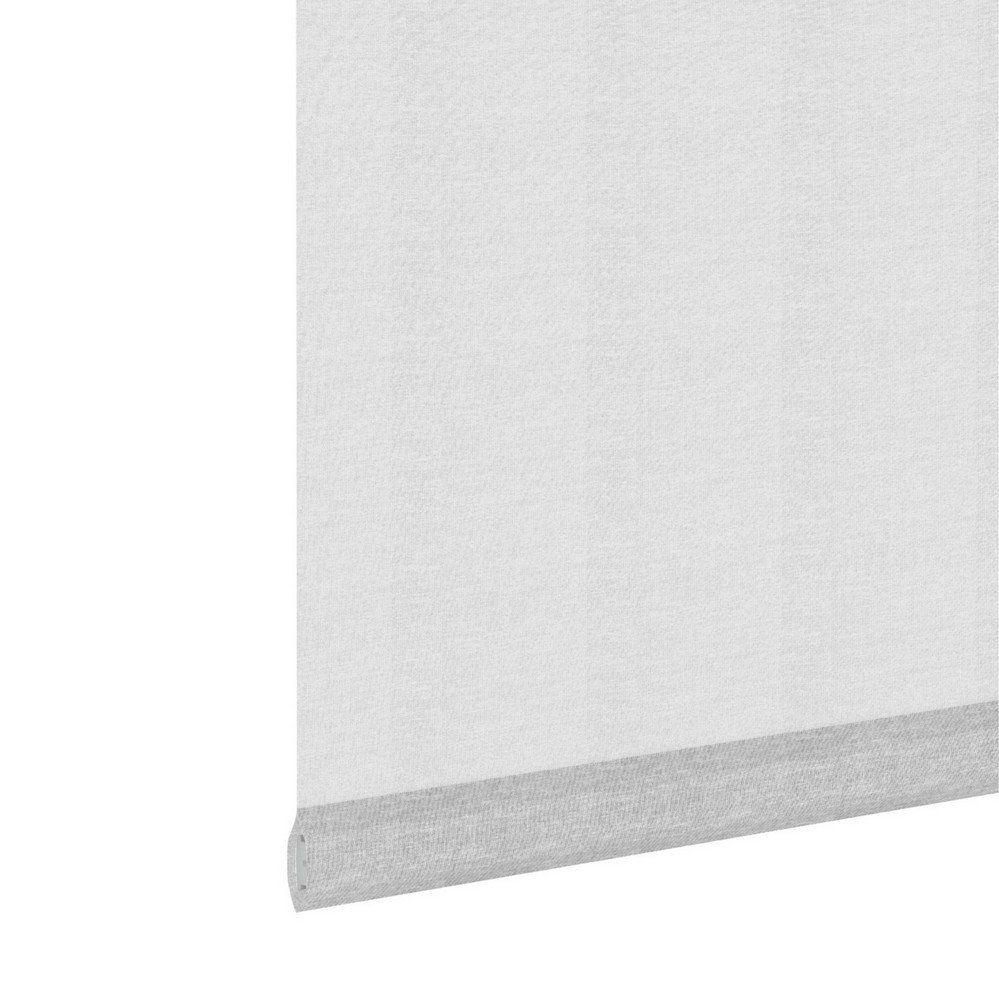 Rolgordijn voor draai-kiepraam linnen gebroken wit transparant - 37x160cm