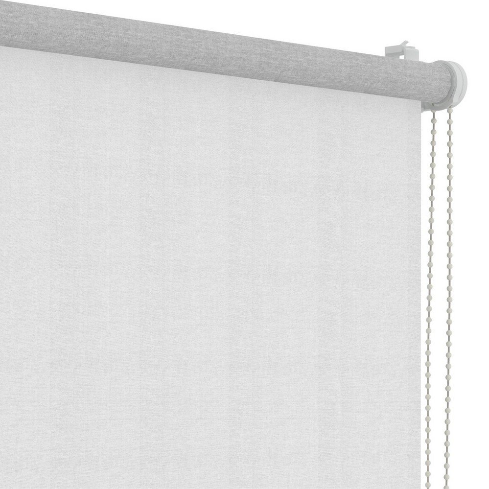 Rolgordijn voor draai-kiepraam linnen gebroken wit transparant - 107x160cm