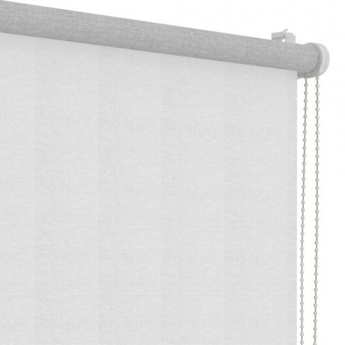 Rolgordijn voor draai-kiepraam linnen gebroken wit transparant - 42x250cm