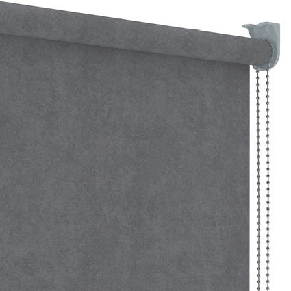 Rolgordijn voor draai-kiepraam velvet grijs verduisterend - 37x160cm
