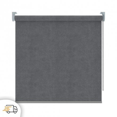 Rolgordijn voor draai-kiepraam velvet grijs verduisterend - 42x160cm