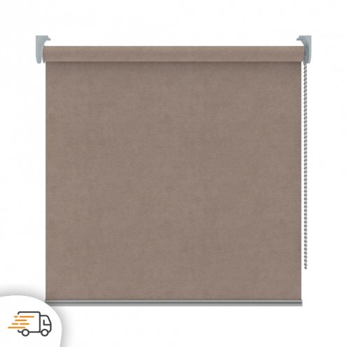 Rolgordijn voor draai-kiepraam velvet taupe verduisterend - 37x160cm