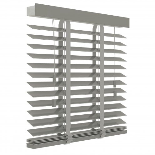 Pvc jaloezie kiezelgrijs ladderband