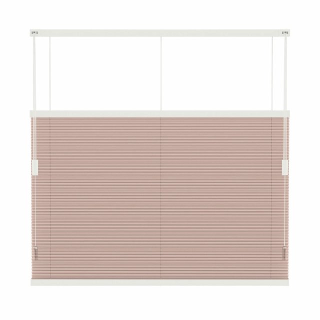3. Plus roze plissegordijn lichtdoorlatend