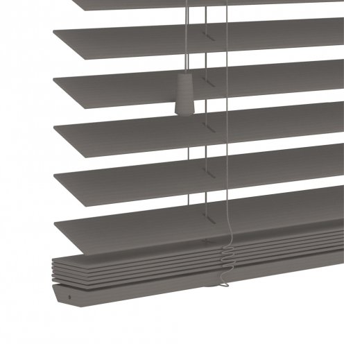 Pvc jaloezie steengrijs houtnerf zonder ladderband