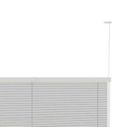 Plisségordijn dupli sneeuw wit lichtdoorlatend bedieningsgreep