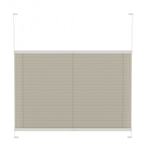 Plisségordijn dupli beige lichtdoorlatend bedieningsgreep