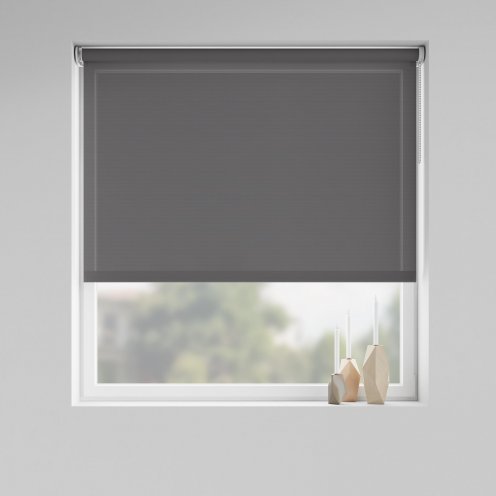 Rolgordijn zwart screen semi-transparant premium