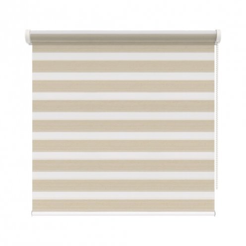 Duo rolgordijn linnen beige lichtdoorlatend premium