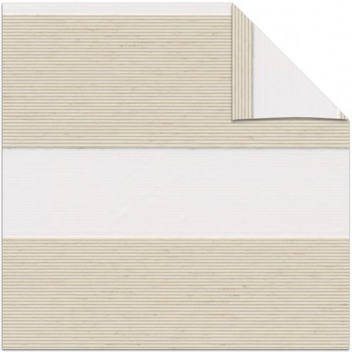 Duo rolgordijn linnen beige lichtdoorlatend premium