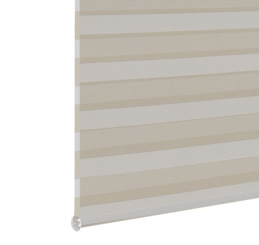 Duo rolgordijn linnen beige lichtdoorlatend premium