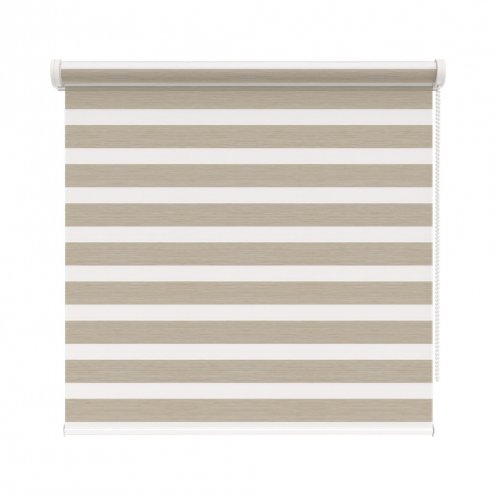Duo rolgordijn beige gemêleerd dim out premium