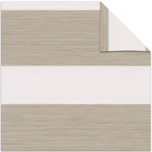 Duo rolgordijn beige gemêleerd dim out premium