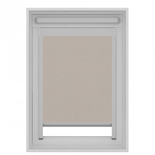 Dakraam rolgordijn taupe lichtdoorlatend GGL PK06