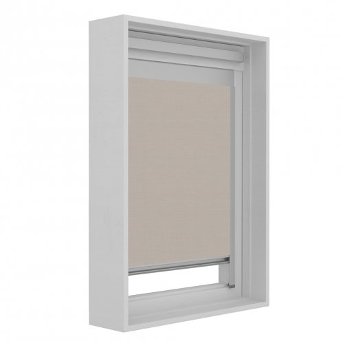 Dakraam rolgordijn taupe lichtdoorlatend GGL PK25