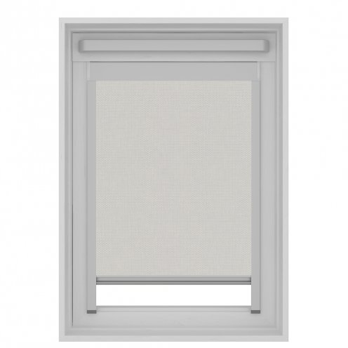 Dakraam rolgordijn grijs wit screen semi-transparant GGU CK06
