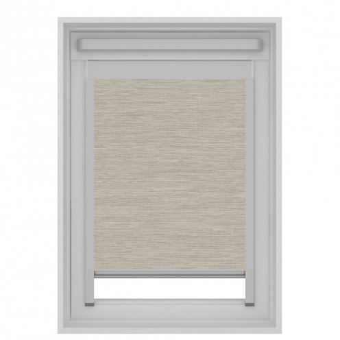 Steil Punt Kapper Dakraam rolgordijn semi-transparant bruin gemêleerd screen m1 GGL 808 - ilumio raamdecoratie Steil Punt Kapper Dakraam rolgordijn semi-transparant bruin gemêleerd screen m1 GGL 808 - ilumio raamdecoratie